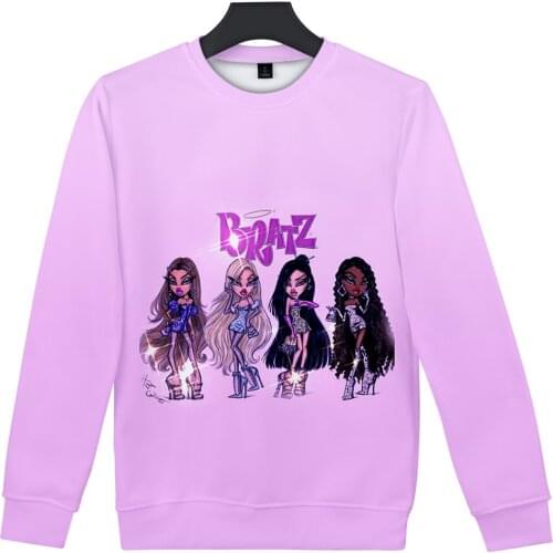 Bratz O-neck Hoodie Personalized 3D printing Graphic Sweatshirt Men/Women Funny Harajuku Clothes Long Sleeve O-Neck Streetwear
