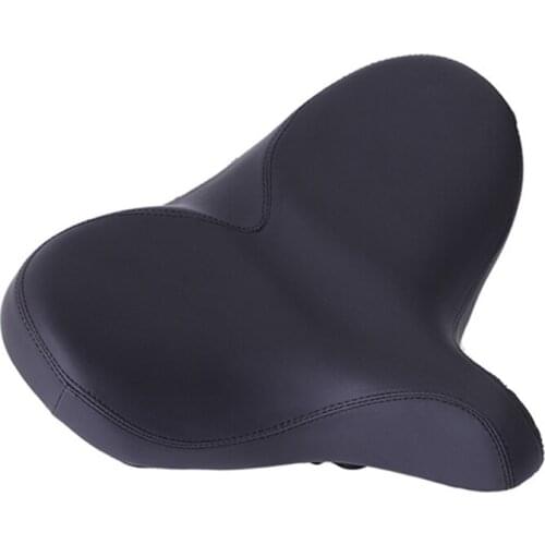 Waterproof Bike Saddle Saddle MTB Road Bicycle Comfortable Breathable Soft Large Wide Seat Cushion for Bike Cycling Black