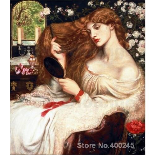 Portrait Paintings impressionist Lady Lilith Dante Gabriel Rossetti High quality Handpainted