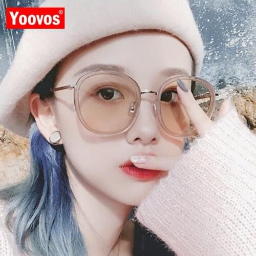 Yoovos 2021 Candy Colors Sunglasses Women Vintage Brand Designer Large Frame Oculos Feminino Driving Shopping Party Glasses