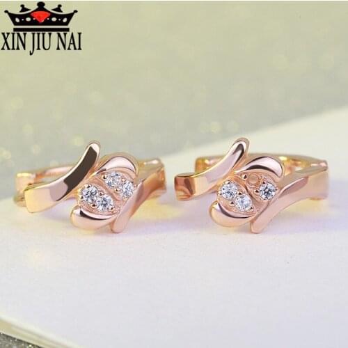 2020 New Arrival best friends CZ Rhod earings U shape stud earrings for women white zircon earrings earings fashion jewelry