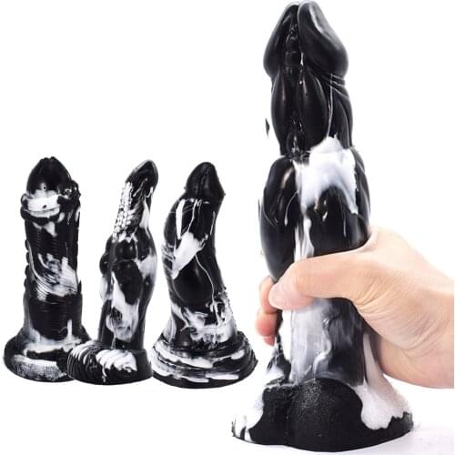 Liquid Silicone Huge Anal Dildo Butt Plug Fake Penis G-Spot Prostate Stimulate Sex Toys for Women Gay Anus Dilator Masturbator