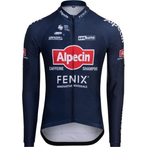 WINTER FLEECE THERMAL 2021 ALPECIN FENIX TEAM BLUE ONLY LONG SLEEVE CYCLING JERSEY CYCLING WEAR ROPA CICLISMO SIZE XS-4XL
