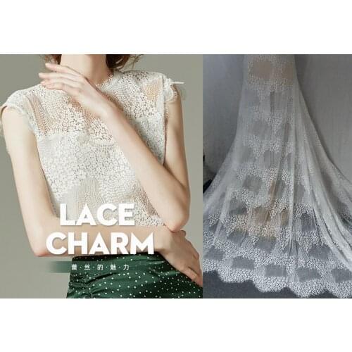 1.5m wide hollow floral small plum eyelashes lace high-end lace DIY dress curtain home accessories