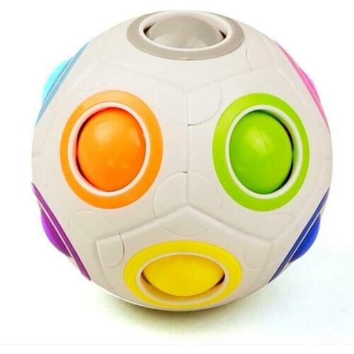 ShengShou Rainbow2 Football Alien Magic Cube Puzzle Cube Educational Toy For Kid Intelligence Gift Multi-Color 1Pcs Safe ABS