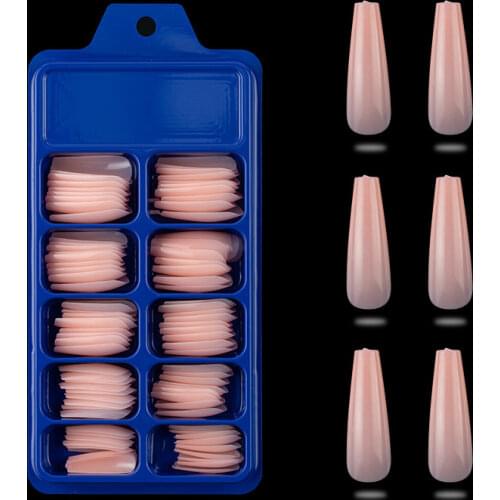 100PCS Fake Nails False Nails Artificial Full Cover Nail Tips Press On Nails Ballerina Long Fingernails for Manicure