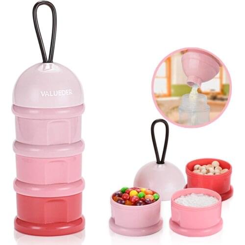 3-Layer Portable Baby Milk Powder Container Baby Snack Candy Container Food Storage Box Convenient for Infant Outdoor Use