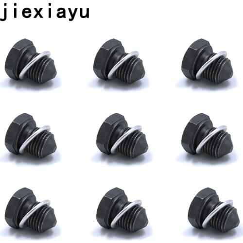 9SET Oil Drain Plugs Screw and Seal ring for Golf MK7 Bettle Caddy CC POLO Scirocco Tiguan Leon A3 N 902 889 01 N 013 815 7