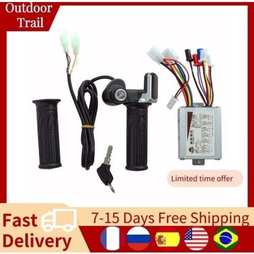 Electric Bicycle Accessories 24V 250W Controller And Throttle Screw Grip Motor Controller For Electric Bicycle E-Bike Scooter