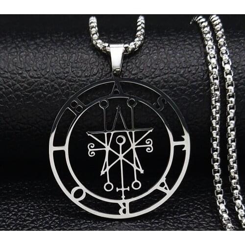 Astaroth Sigil Goetia Stainless Steel Necklace Solomon Demon Seal Satan Sigil satanique patch PIN Jewelry Christmas Gift