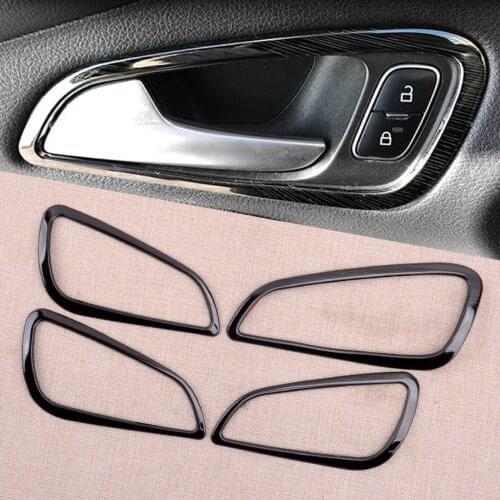 1 Set Car Accessories Interior Black Door Handle Frame Cover Trim Stainless Steel Fit For Ford Focus ST RS 2015 2016 2017 2018