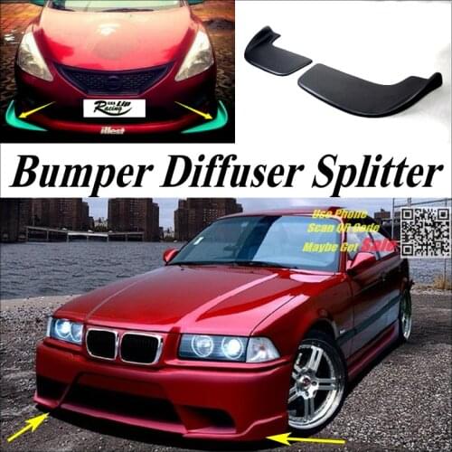Car Splitter Diffuser Bumper Canard Lip For BMW 3 M3 E30 E36 E46 Tuning Body Kit / Front Deflector Car Fin Chin Reduce Body