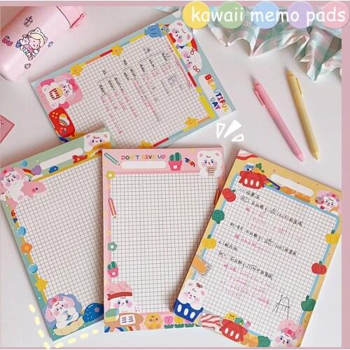 MINKYS New Arrival Kawaii Daily Memo Pads Note Paper Monthly Planner To Do It Check List Notepad Paperlaria School Stationery