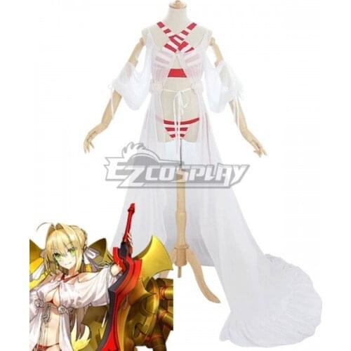 Fate Grand Order Caster Saber Nero Claudius Swimsuit Suit Party Halloween Christmas Girls Swimwear Cosplay Costume E001