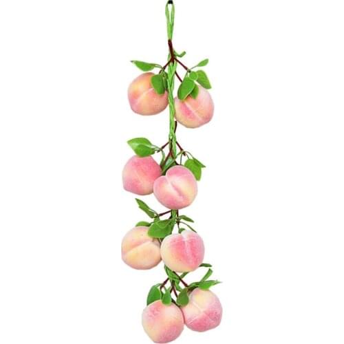 Artificial Simulation Fruit Peach String Fake Vegetables Lifelike Decorative Realistic Hanging Decoration