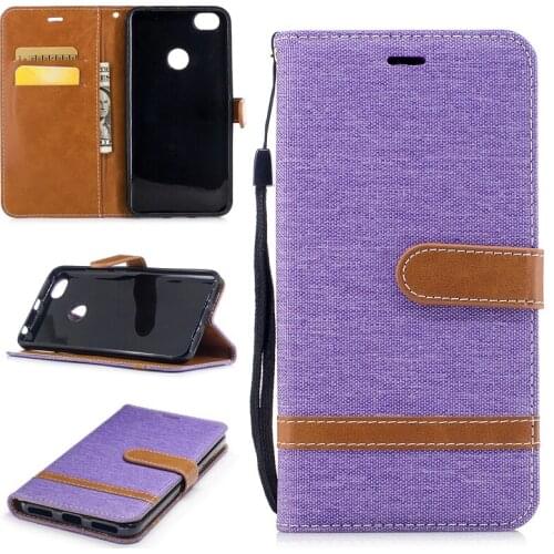 Hotsale Cowboy Jean&PU Leather Cases for Xiaomi Redmi Note 5A Kickstand Flip Mobile Phone Cases with Wallet Card Holders&Lanyard