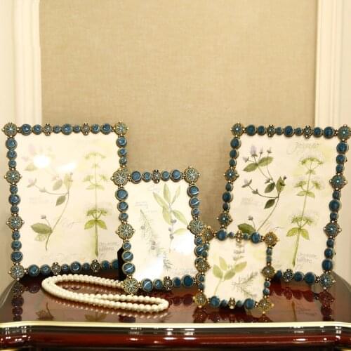 Retro Metal Gem Photo Frame Handmade Creative Wedding Desktop Photo Storage Display Crafts Decoration Photo Frames For Picture