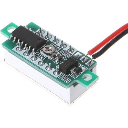 0.28 Inch DC 2.5V-30V 2 Wires Mini Digital Voltmeter Voltage Tester Meter LED Screen Electronic Parts