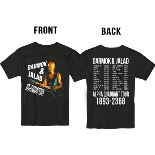 New Darmok and Jalad At Tanagra T Shirt Funny Parody Front Back Fashion Mens Tops Cool O Neck T-Shirt Graphic