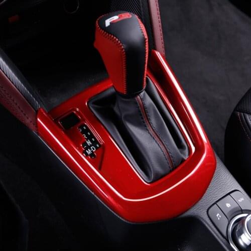 ABS Plastic Gear Center Control Shift Panel Sticker Cover Shift Panel For 2016 2017 2018 Mazda 2 Demio DL Sedan DJ Hatchback LHD