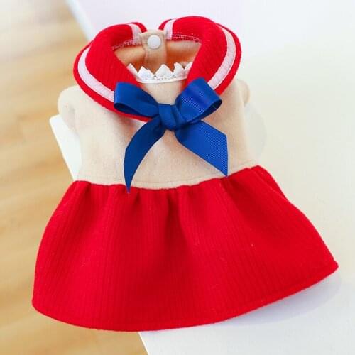 Princess Dog Cat Dress Coat School Style Pet Puppy Hoodie Autumn/Winter Clothes Apparel 5 sizes