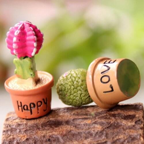 Lovely Simplicity Bonsai True to Life Eye-catching Miniature DIY Simulation Fairy Succulents Decorations for Garden