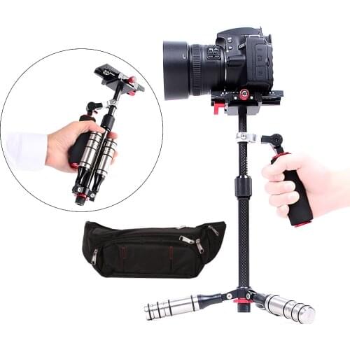 Carbon Fiber Super Light Handheld Video Stabilizer Camera Steadicam Stabilizer for Canon Nikon Sony Phone DSLR DV Three-axis