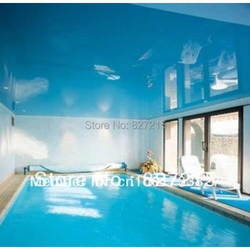 Dark Blue Glossy Ceiling Film for the Swimming Ceiling in Gym Room