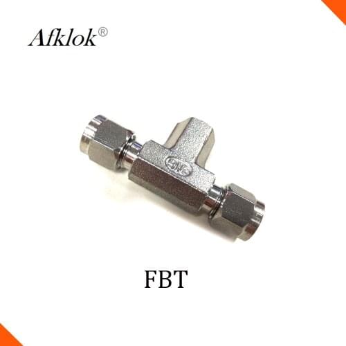 3 way Female Branch Tee 1/8" 1/4" 3/8" 1/2" Ferrule Tube OD x Female Threaded stainless steel 316 Pipe Fittings connector