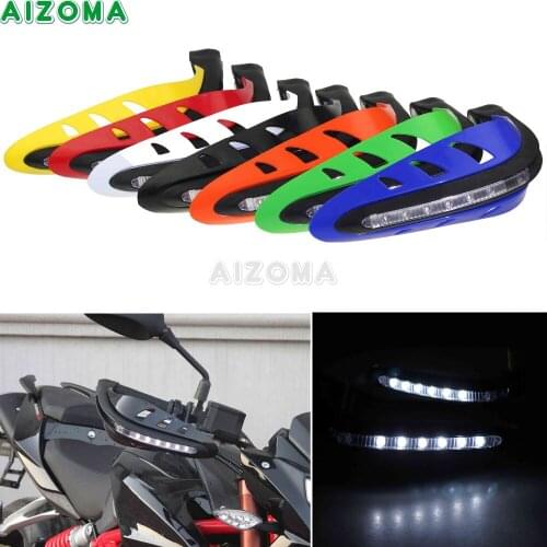ABS Motorcycle Dirt Bike Offroad LED Handguards Universal 7/8" Brush Hand Guard Protection Shield Cover For Suzuki DRZ/RMZ
