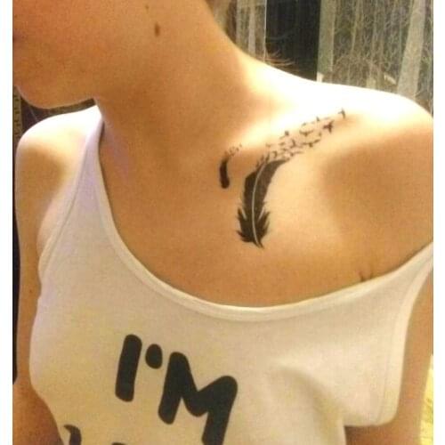 Waterproof Temporary Tattoo Sticker mandala henna bird feather body art tatto flash tatoo fake tattoos for girl women men 4