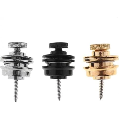 Guitar Strap Lock Skidproof Copper Alloy Button 3 Colors Optional for All Acoustic Electric Bass Guitar Strap