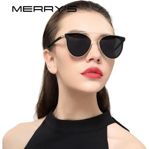 MERRYS Fashion Cat Eye Women Sunglasses Luxury Brand Designer Sun Glasses For Women Oculos Feminino UV400 S'8085