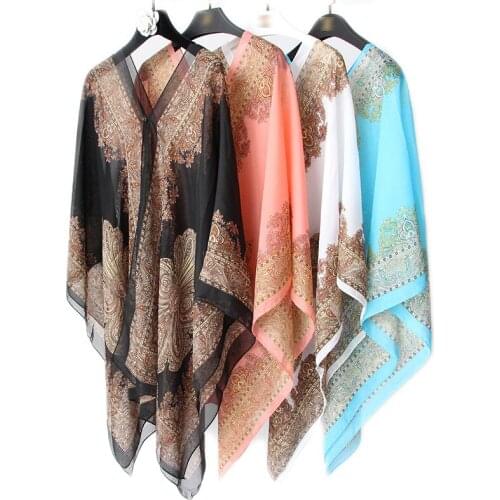 Women Scarf summer Shawl Poncho Sunscreen Scarf Sun Protection Shawl Beach Shawl Bikini Cover lightweight outdoor driving