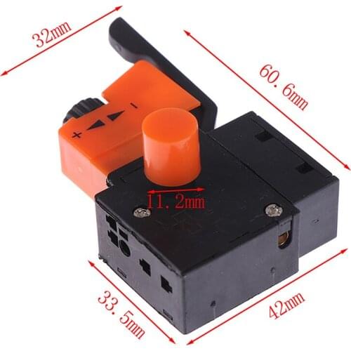 1pc AC 220V/6A FA2/61BEK Adjustable Speed Switch Plastic Metal For Electric Drill Trigger Switches New