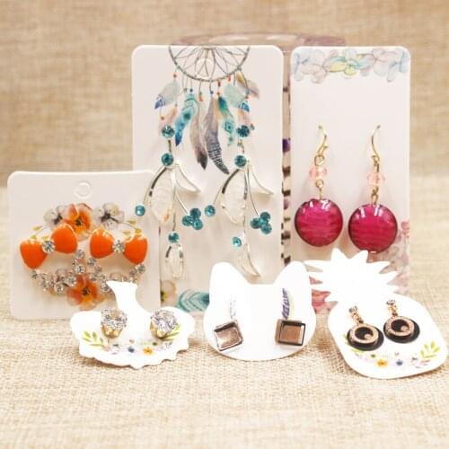 100pcs paper pineapple Cat Life Tree Earring Display Tags Cards Dreamcatcher necklace Holder Gift Shop Tags Cards large card tag