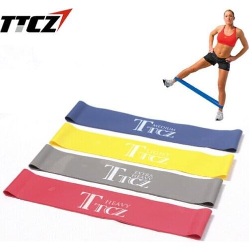 100 pcs/lot fitness Resistance band LOOP Circumference 50CM Light/Med/Heavy exercise pilates yoga exercise Bands tubing Workout