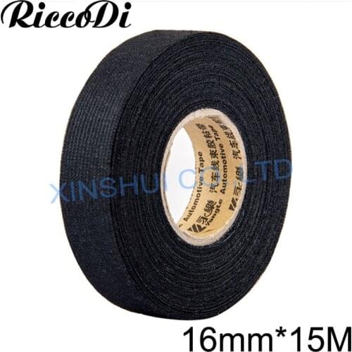 16mm*15M 2018 New Black Flannel Car Auto Wiring Harness Anti Rattle Felt Tape