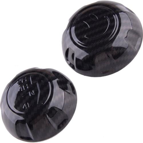 2Pcs/Set ABS Black Car Gear Shift Knob Cover Trim Accessories Fit For Jeep Wrangler JK 2011 2012 2013 2014 2015 2016 2017