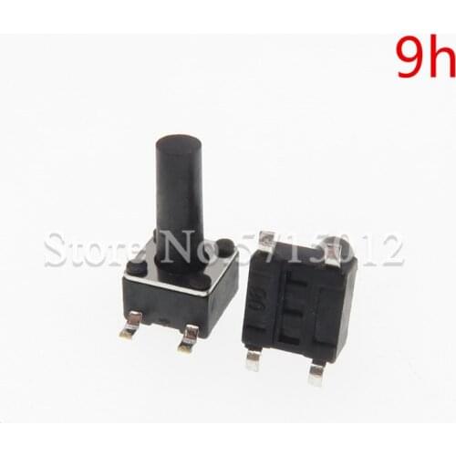 200PCS/LOT 4.5x4.5X9mm 4pin Panel PCB Momentary Tactile Tact Mini Push Button Switch SMT