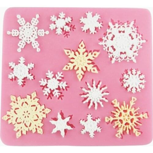 1PC 3D Cake Decorations Snowflake Lace Chocolate Party DIY Fondant Kitchen Baking Cooking Cake Decorating Tools Silicone Molds