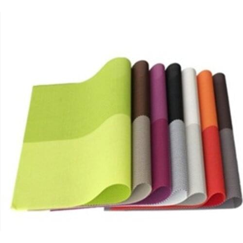 A1463 creative fashion PVC dining table mats grid plate bowl mat 0.08 pads