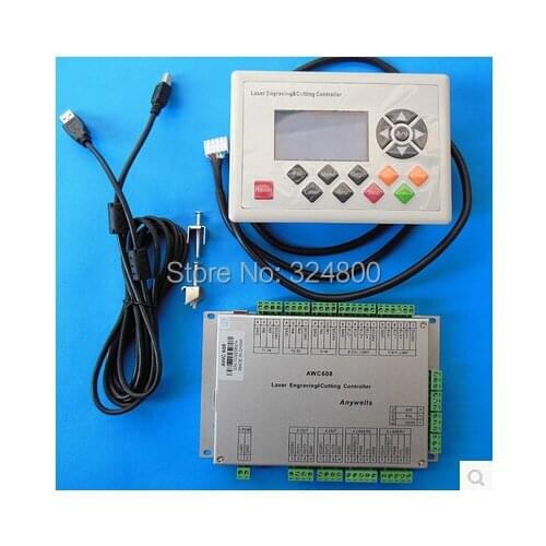 AWC608 AWC708C original DSP co2 laser controller AWC608 Laser cutting machine control board blue screen