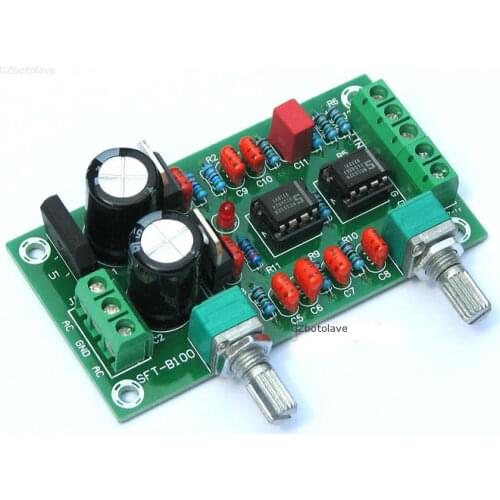 Free ship Ne5532 pure subwoofer pre tone board front panel, low pass filter kit/ finished product board