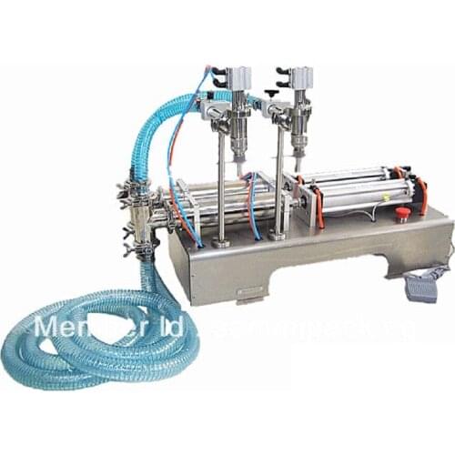 Free Shipping, High precise Double-head Liquid Filling Machine (20-100ml)