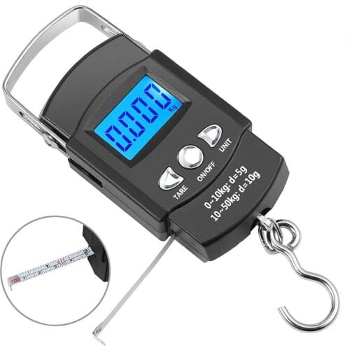 Digital Fish Scale With Ruler Weigh Your Catch Quickly Easily Accurately Measures in Pounds Strong Hanging Scale