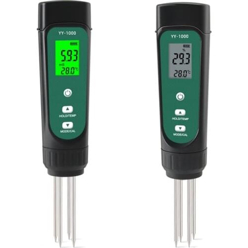 3 in 1 Digital Soil EC Moisture Temperature Meter Humidity Tester LED Display Remove Probes Test Analyzer Retail
