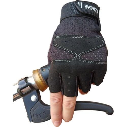 Breathable Outdoor Sports Bicycle Cycling Biking Hiking Gel Half Finger Fingerless Gloves For Teenagers Kid And Small Women