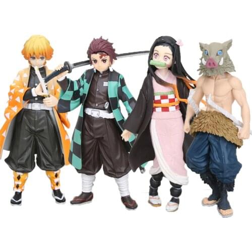 16cm Kamado Tanjirou Kamado Nezuko figure toy Anime Demon Slayer Kimetsu no Yaiba PVC Figure Model Toys