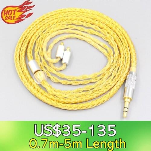 LN007353 16 Core OCC Gold Plated Braided Earphone Cable For Sennheiser IE400 IE500 Pro